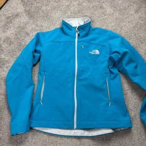 The North Face Women's Small Apex Bionic Blue Jacket Full Zip Softshell